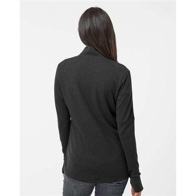 no-logo Adidas Ladies 3-Stripes Quarter-Zip Sweater-Apparel-Adidas-Thread Logic