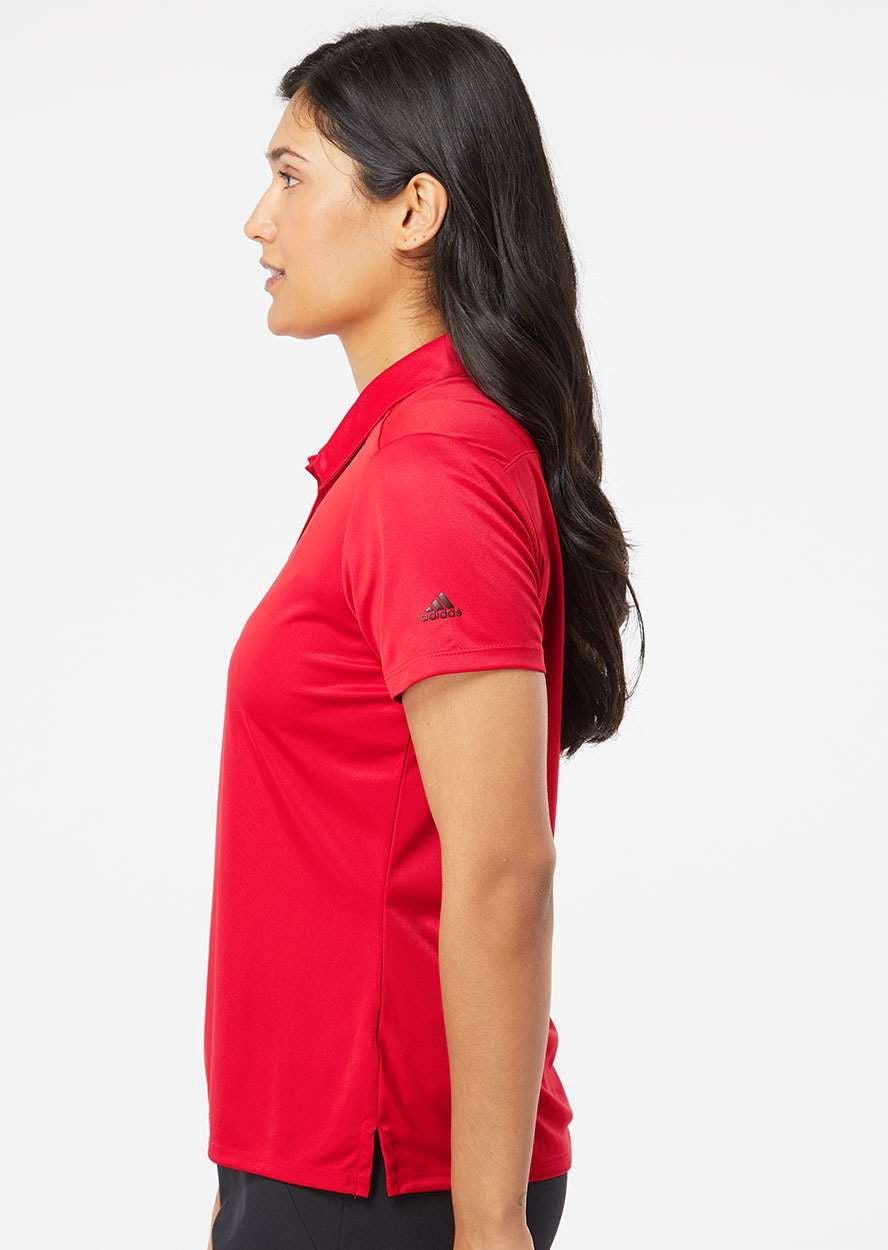 no-logo Adidas Ladies 3-Stripes Shoulder Polo-Ladies Polos-Adidas-Thread Logic