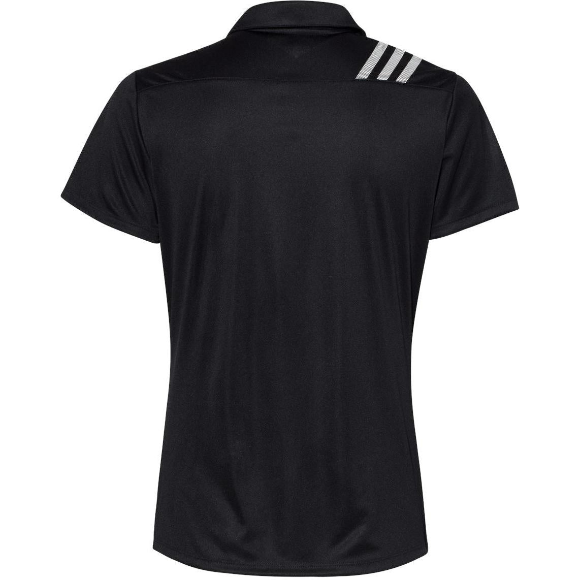 no-logo Adidas Women's 3-Stripes Shoulder Polo-Ladies Polos-Adidas-Thread Logic