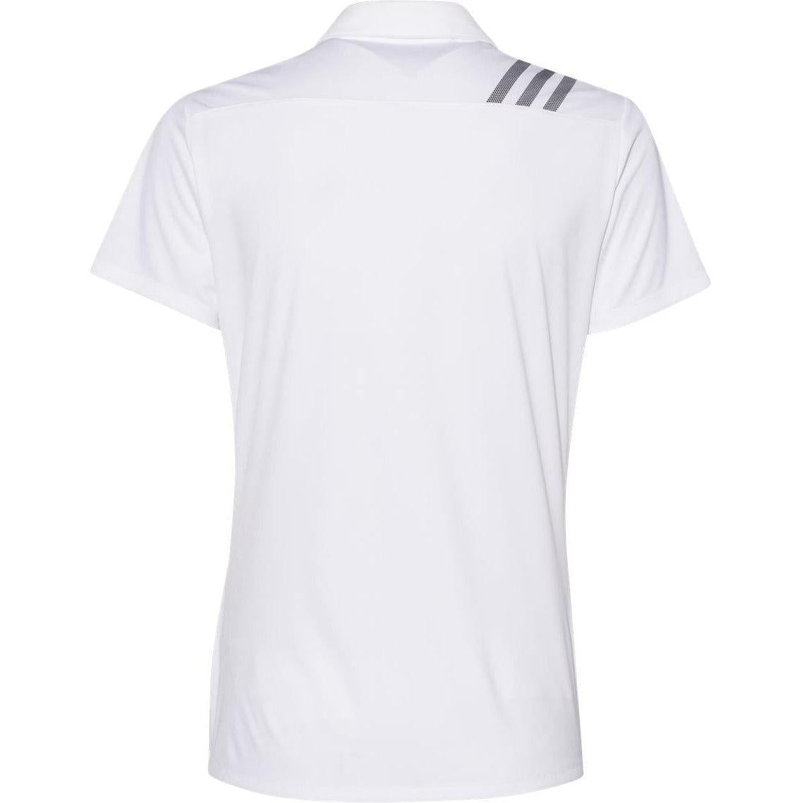 no-logo Adidas Women's 3-Stripes Shoulder Polo-Ladies Polos-Adidas-Thread Logic