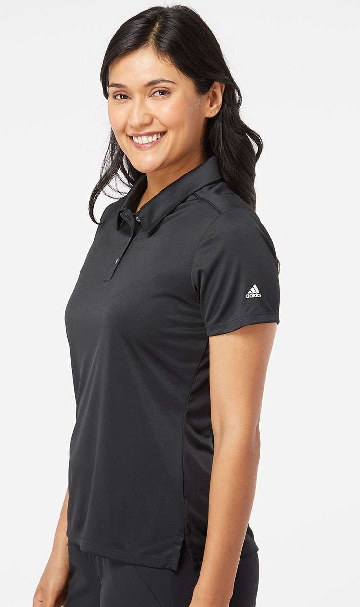 no-logo Adidas Ladies 3-Stripes Shoulder Polo-Ladies Polos-Adidas-Thread Logic