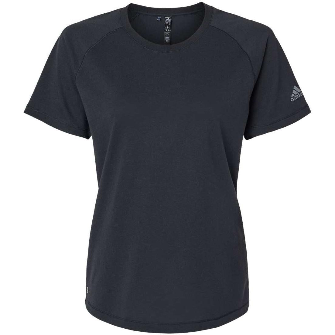 no-logo Adidas Ladies Blended T-Shirt-Apparel-Adidas-Black-S-Thread Logic