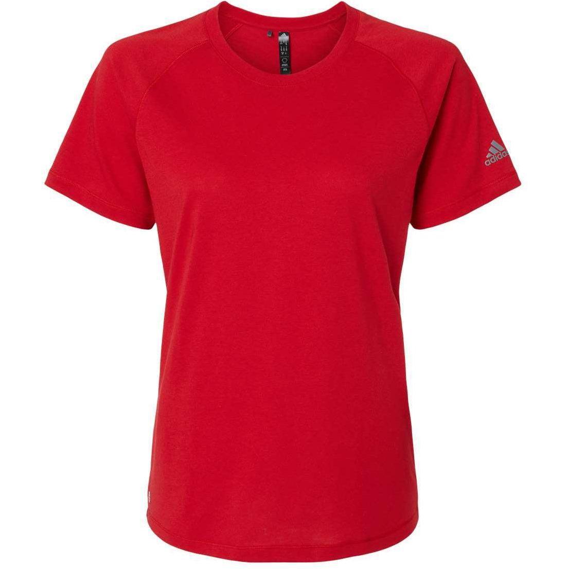 no-logo Adidas Ladies Blended T-Shirt-Apparel-Adidas-Power Red-S-Thread Logic