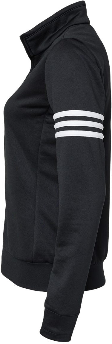 no-logo Adidas Ladies ClimaLite 3-Stripes French Terry Quarter Zip Pullover-Ladies Layering-Adidas-Thread Logic