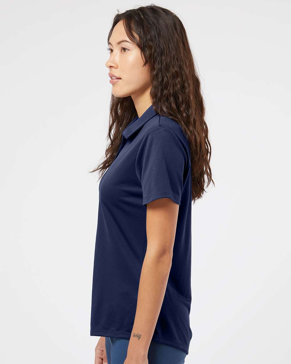 no-logo Adidas Ladies Floating 3-Stripes Sport Shirt-Ladies Polos-Adidas-Thread Logic
