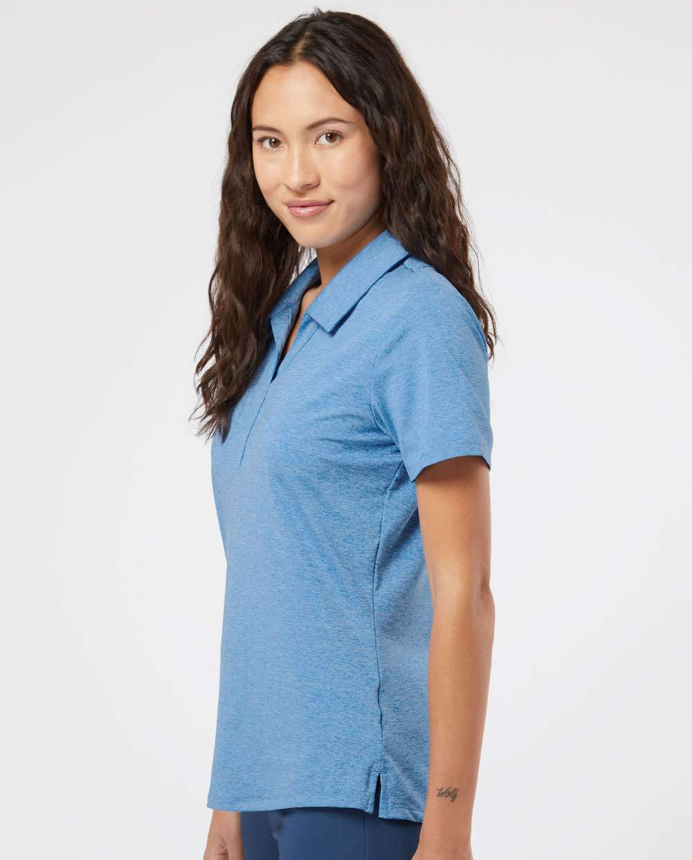 no-logo Adidas Ladies Floating 3-Stripes Sport Shirt-Ladies Polos-Adidas-Thread Logic