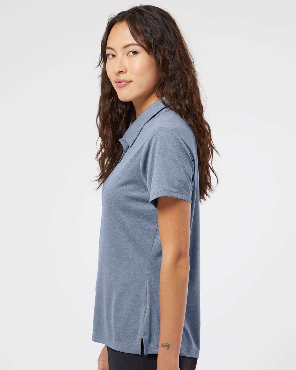 no-logo Adidas Ladies Heathered Polo-Ladies Polos-Adidas-Thread Logic