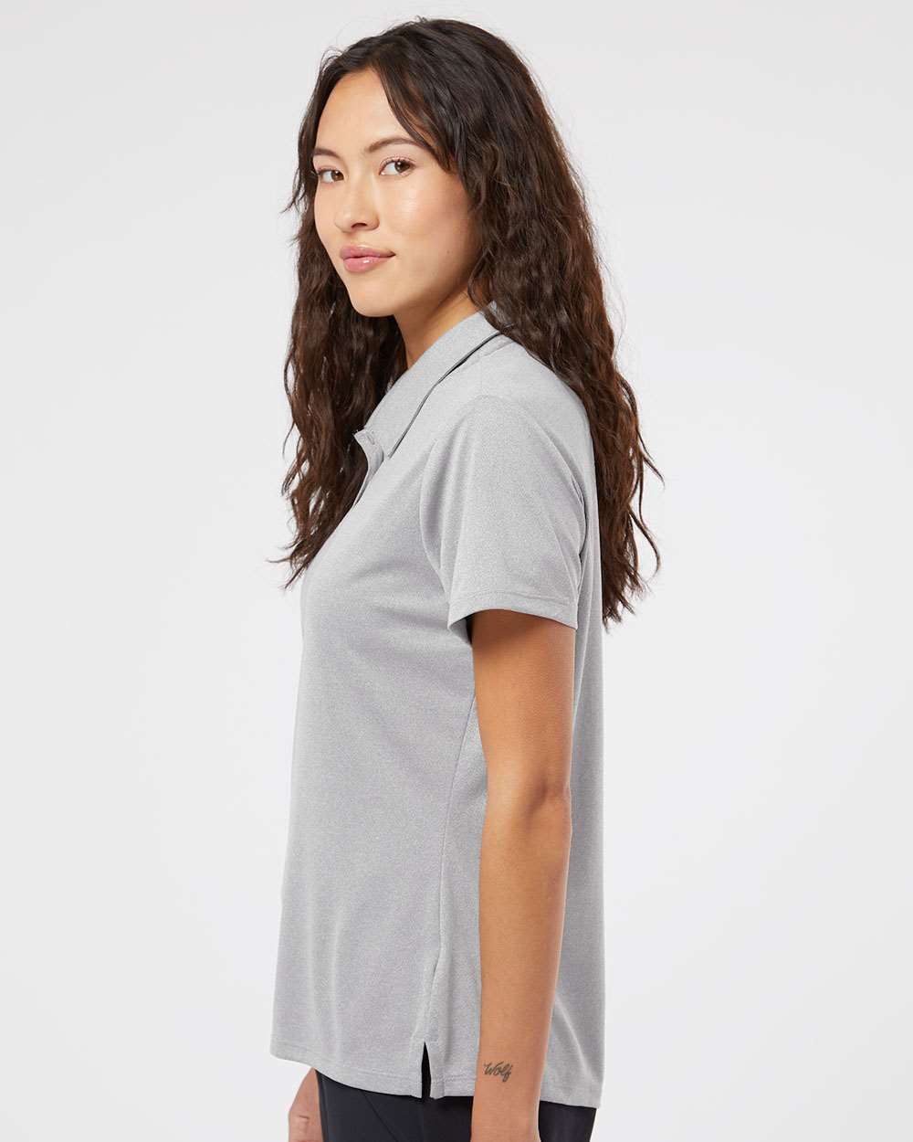 no-logo Adidas Ladies Heathered Polo-Ladies Polos-Adidas-Thread Logic