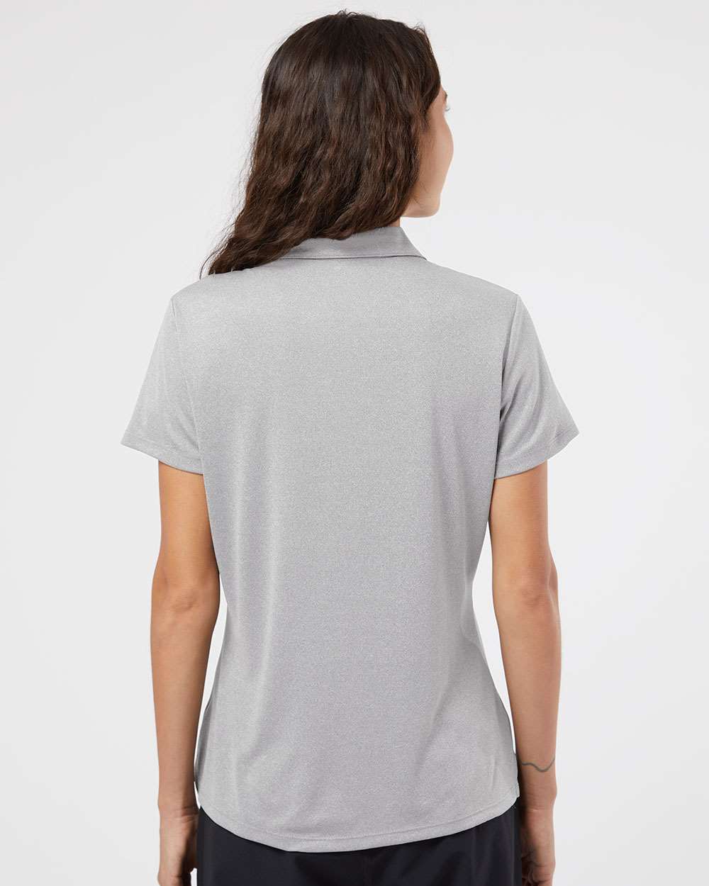 no-logo Adidas Ladies Heathered Polo-Ladies Polos-Adidas-Thread Logic