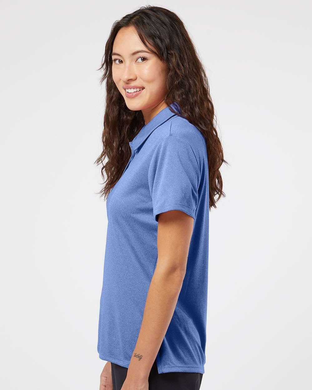 no-logo Adidas Ladies Heathered Polo-Ladies Polos-Adidas-Thread Logic