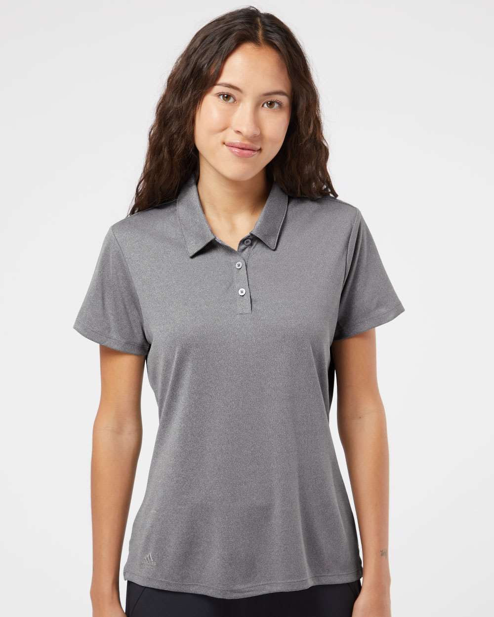 no-logo Adidas Ladies Heathered Polo-Ladies Polos-Adidas-Thread Logic