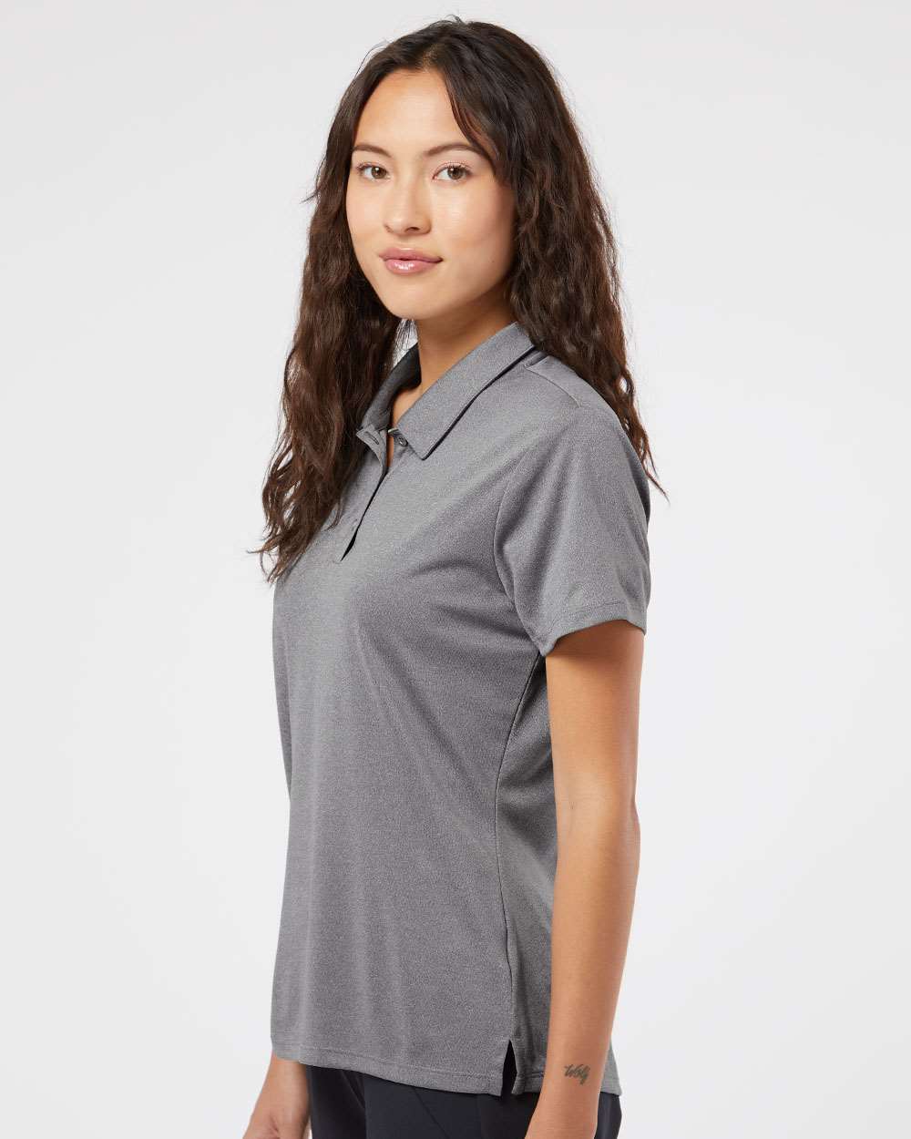 no-logo Adidas Ladies Heathered Polo-Ladies Polos-Adidas-Thread Logic