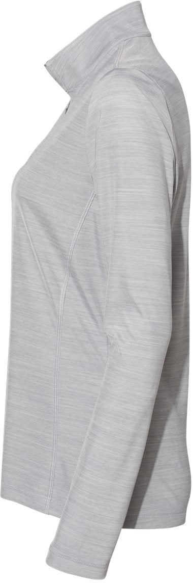 no-logo Adidas Ladies Lightweight Mélange QuarterZip Pullover-Ladies Layering-Adidas-Thread Logic