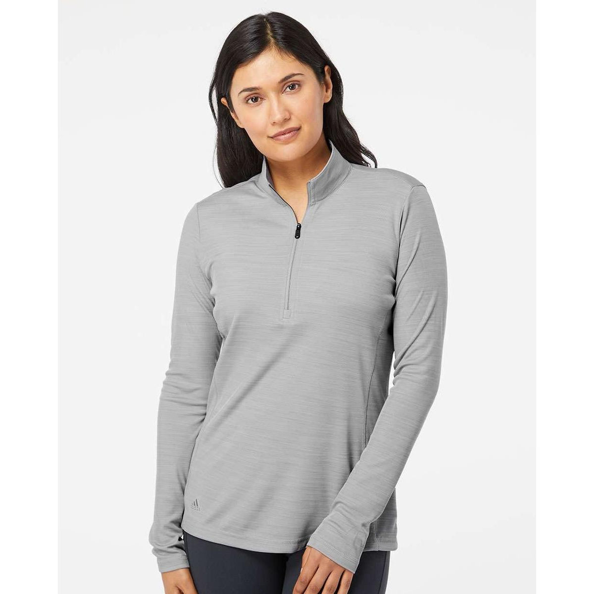 no-logo Adidas Women's Lightweight Mélange QuarterZip Pullover-Quarter Zips-Adidas-Thread Logic