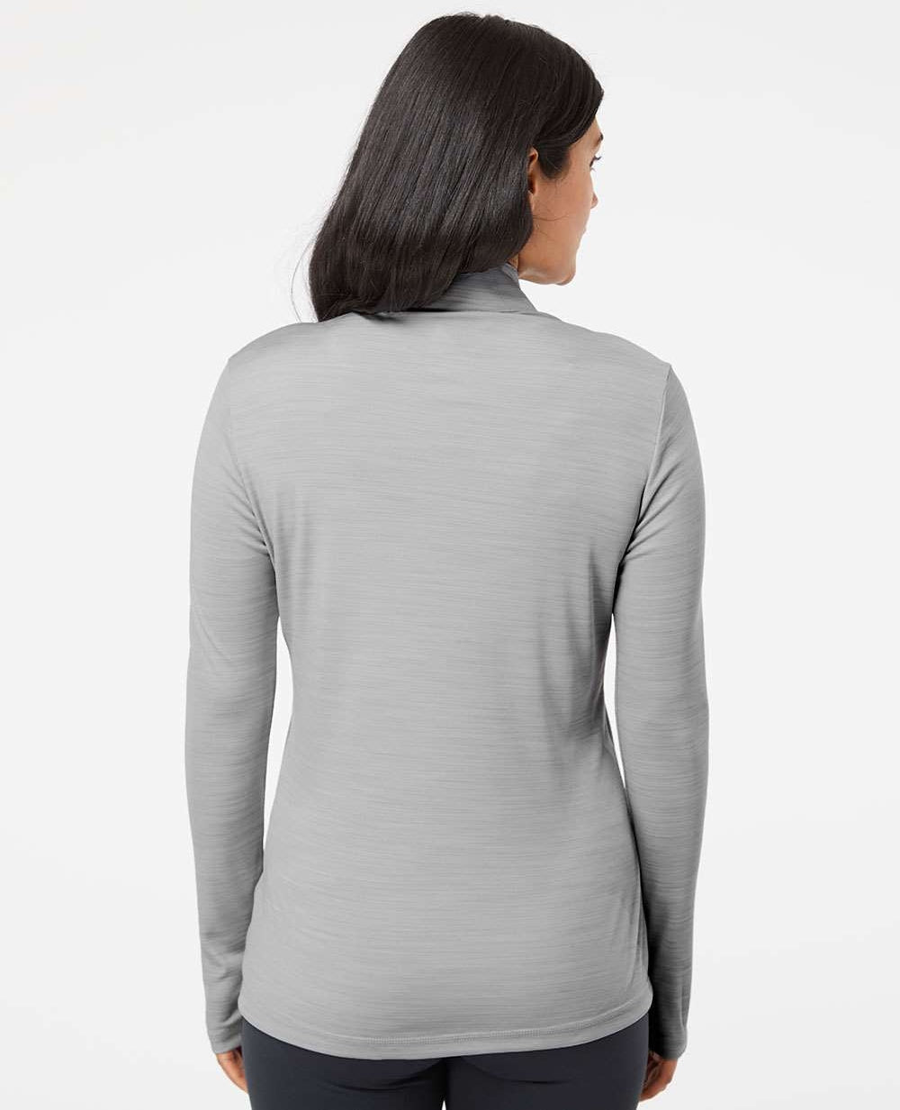 no-logo Adidas Ladies Lightweight Mélange QuarterZip Pullover-Ladies Layering-Adidas-Thread Logic