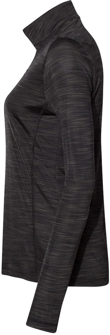 no-logo Adidas Ladies Lightweight Mélange QuarterZip Pullover-Ladies Layering-Adidas-Thread Logic