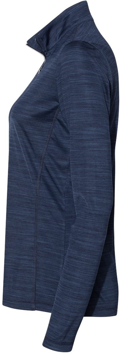 no-logo Adidas Ladies Lightweight Mélange QuarterZip Pullover-Ladies Layering-Adidas-Thread Logic