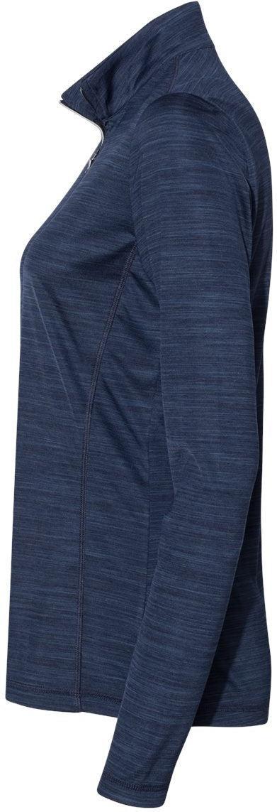 no-logo Adidas Ladies Lightweight Mélange QuarterZip Pullover-Ladies Layering-Adidas-Thread Logic