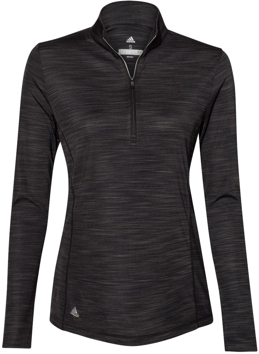 Adidas Ladies Lightweight Mélange QuarterZip Pullover
