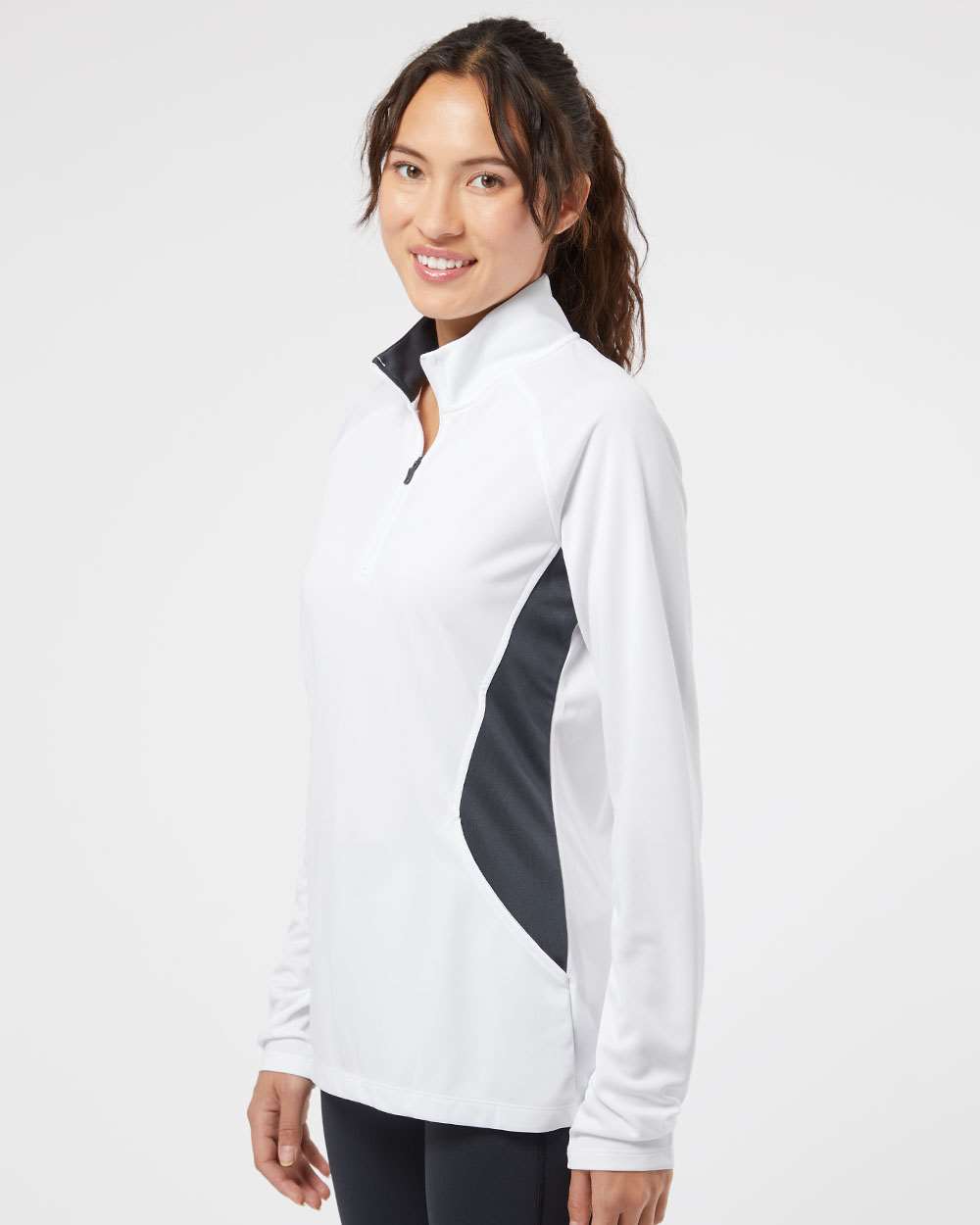 no-logo Adidas Ladies Lightweight QuarterZip Pullover-Ladies Layering-Adidas-Thread Logic