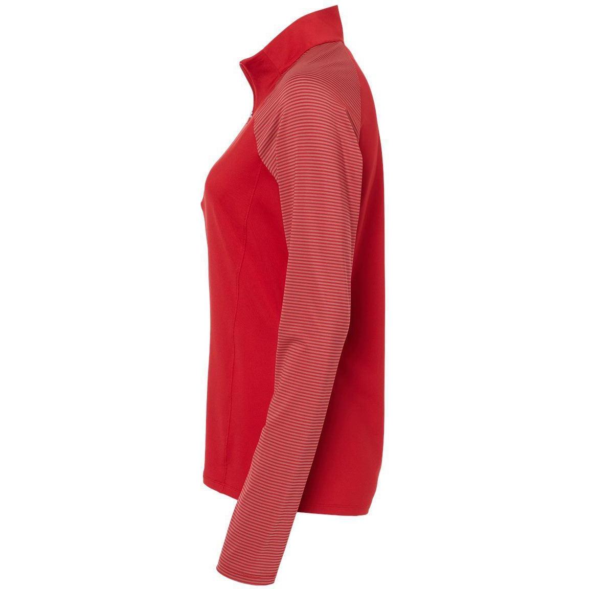 no-logo Adidas Ladies Stripe Block Quarter-Zip Pullover-Athletics-Adidas-Thread Logic