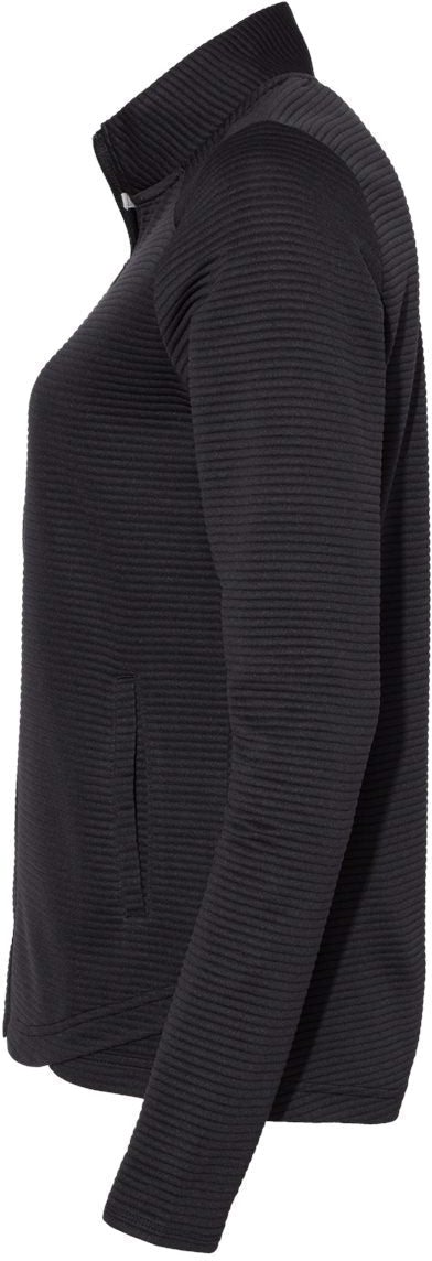 no-logo Adidas Ladies Textured Full-Zip Jacket-Fleece-Adidas-Thread Logic