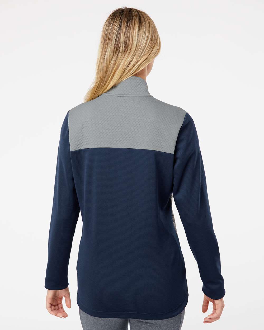 no-logo Adidas Ladies Textured Mixed Media Full-Zip Jacket-Outerwear-Adidas-Thread Logic