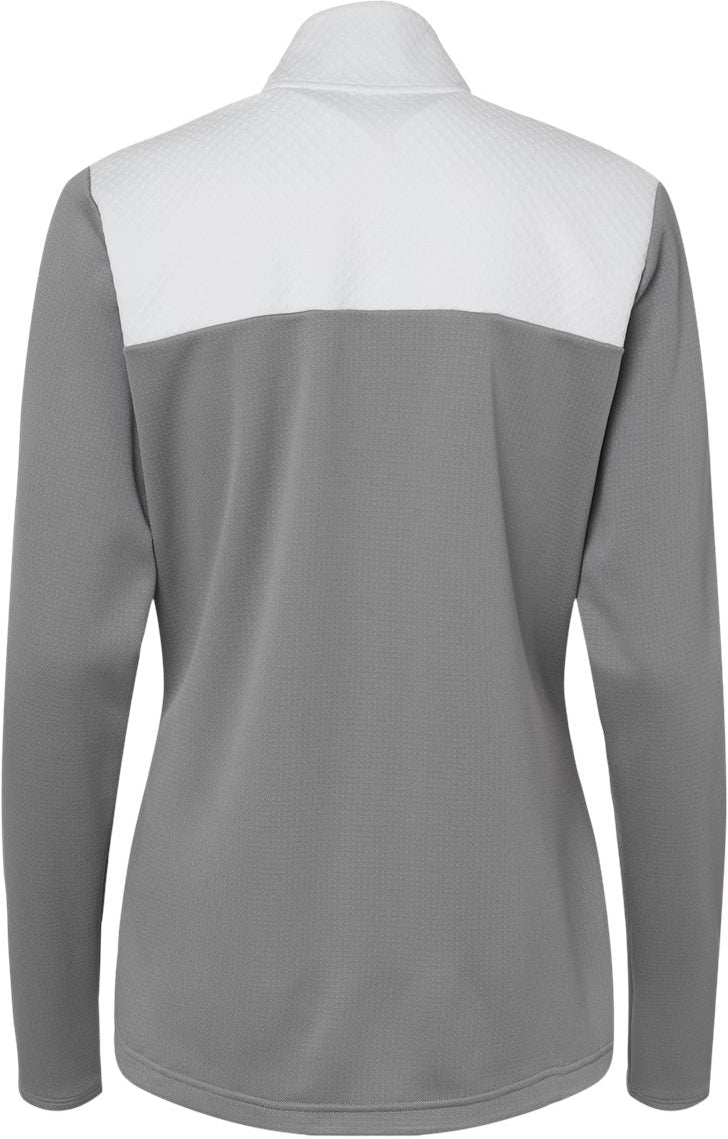 no-logo Adidas Ladies Textured Mixed Media Full-Zip Jacket-Outerwear-Adidas-Thread Logic