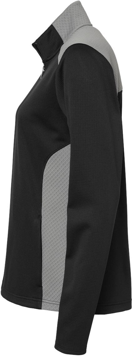 no-logo Adidas Ladies Textured Mixed Media Full-Zip Jacket-Outerwear-Adidas-Thread Logic