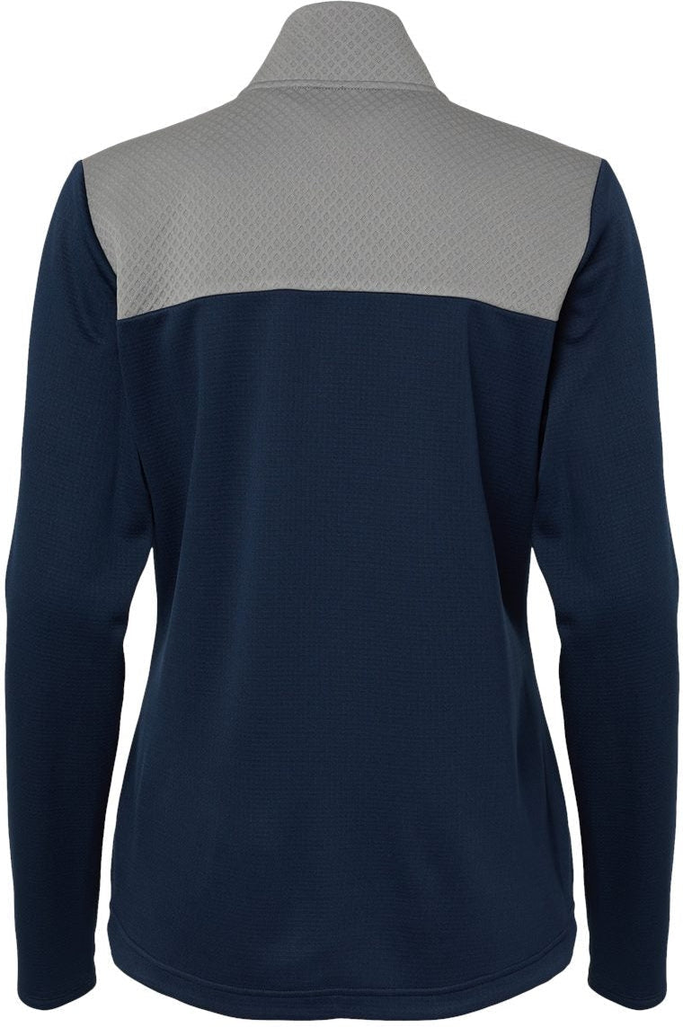 no-logo Adidas Ladies Textured Mixed Media Full-Zip Jacket-Outerwear-Adidas-Thread Logic