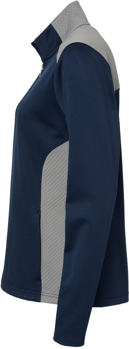 no-logo Adidas Ladies Textured Mixed Media Full-Zip Jacket-Outerwear-Adidas-Thread Logic