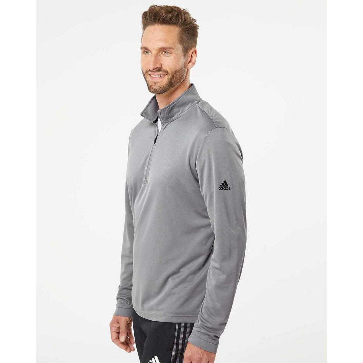 no-logo Adidas Lightweight Quarter-Zip Pullover-Fleece-Adidas-Thread Logic