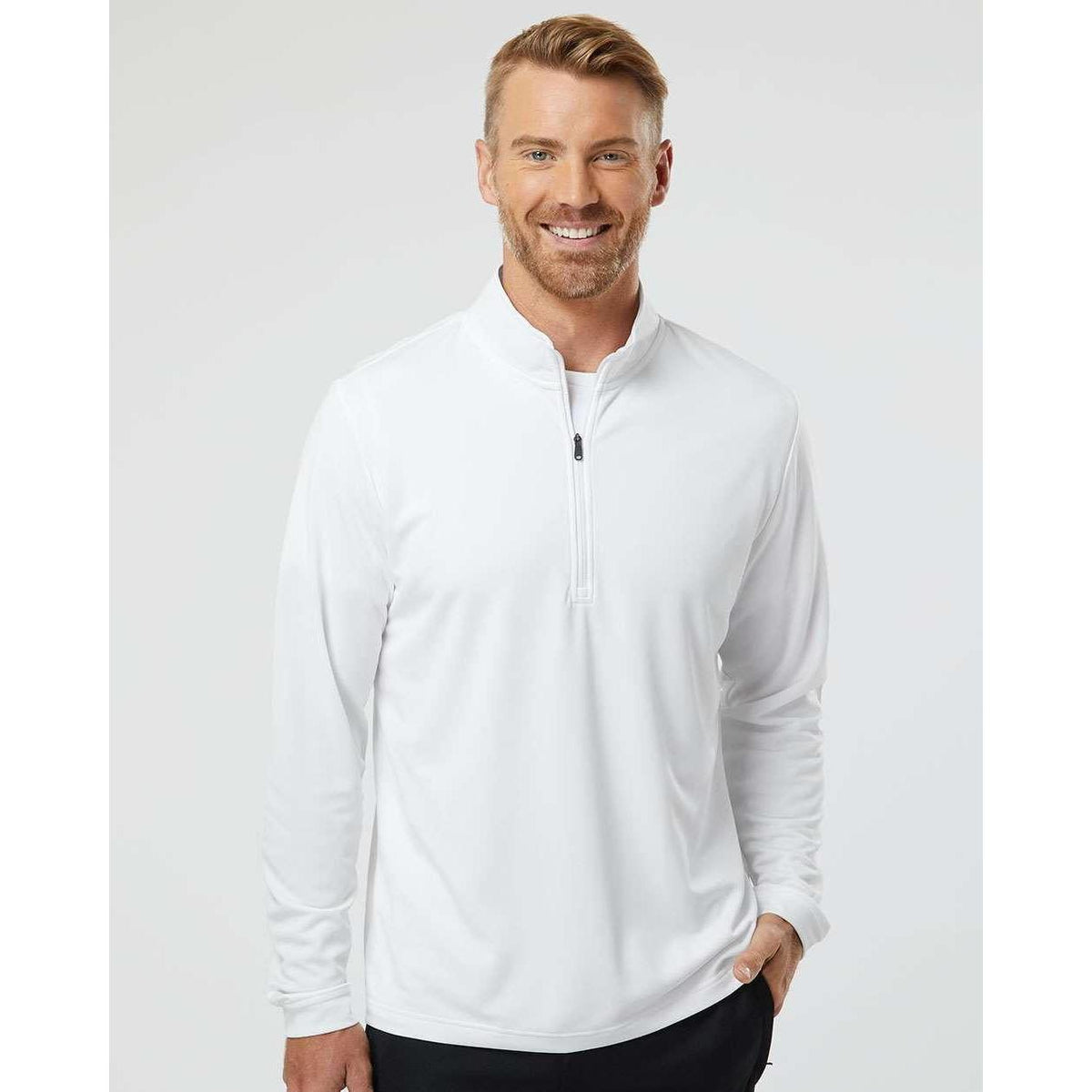 no-logo Adidas Lightweight Quarter-Zip Pullover-Fleece-Adidas-Thread Logic