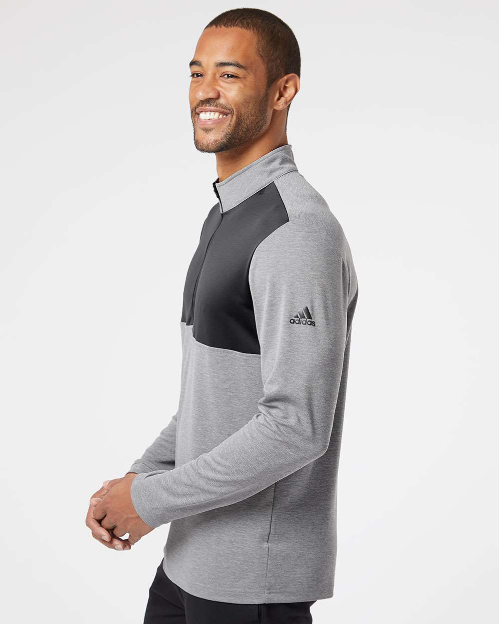 no-logo Adidas Lightweight QuarterZip Pullover-Men's Layering-Adidas-Thread Logic