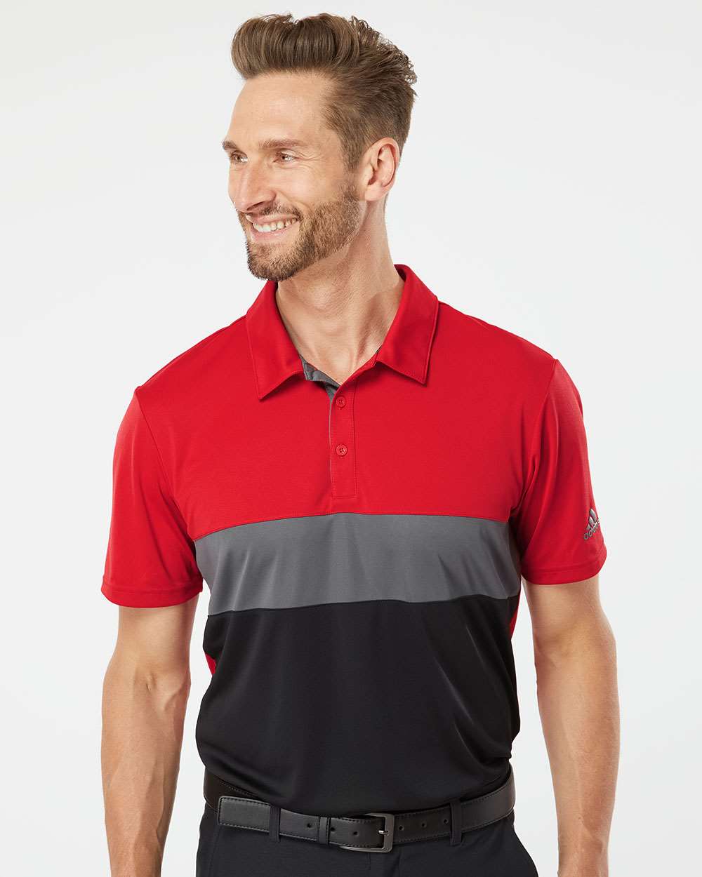 no-logo Adidas Merch Block Polo-Men's Polos-Adidas-Thread Logic
