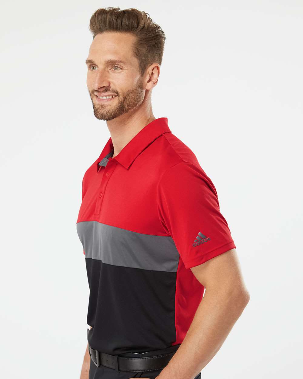 no-logo Adidas Merch Block Polo-Men's Polos-Adidas-Thread Logic
