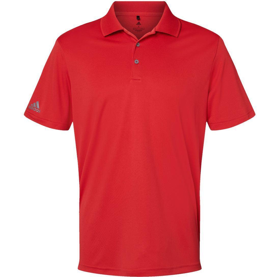 no-logo Adidas Performance Polo-Men's Polos-Adidas-Collegiate Red-S-Thread Logic