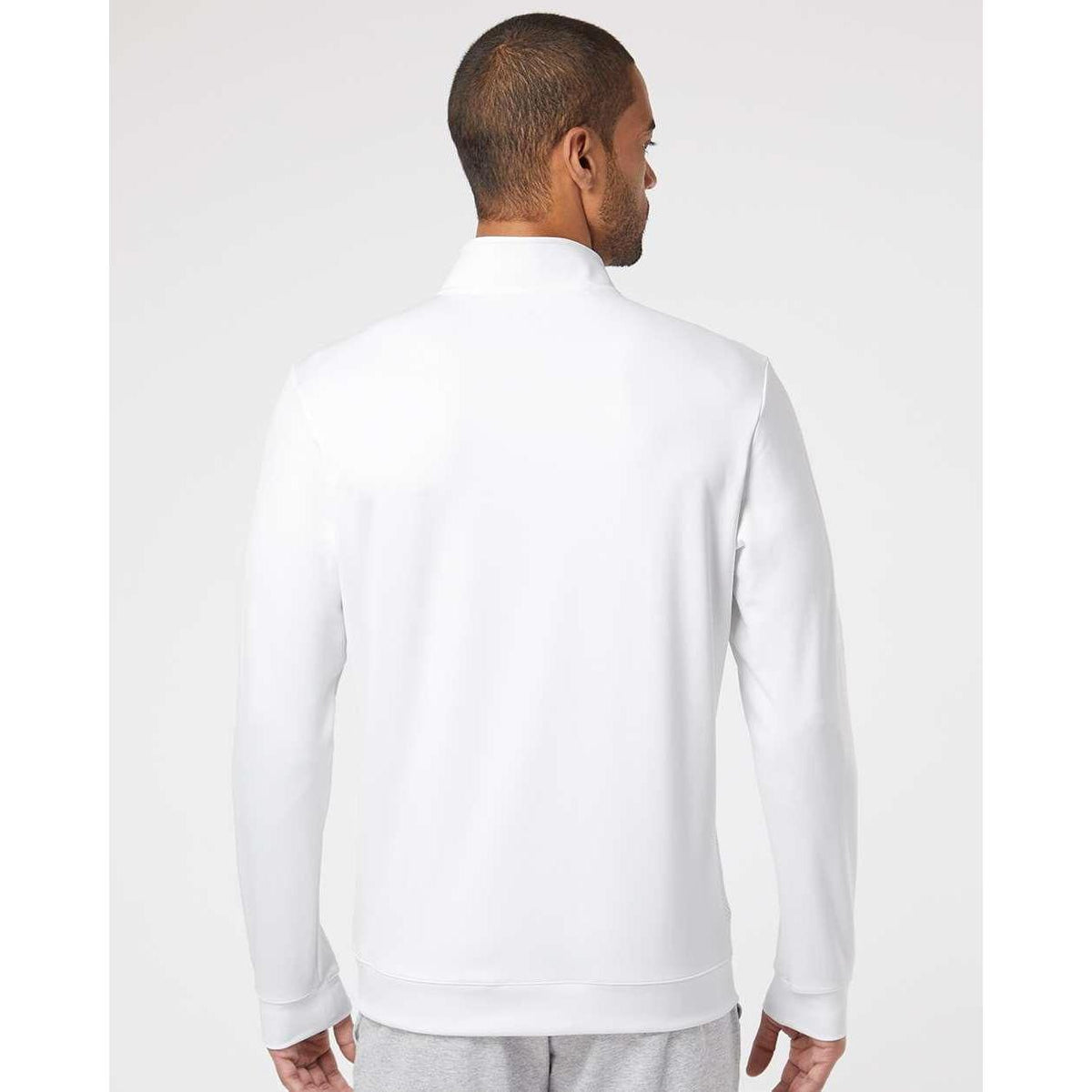 no-logo Adidas Performance Textured Quarter-Zip Pullover-Fleece-Adidas-Thread Logic