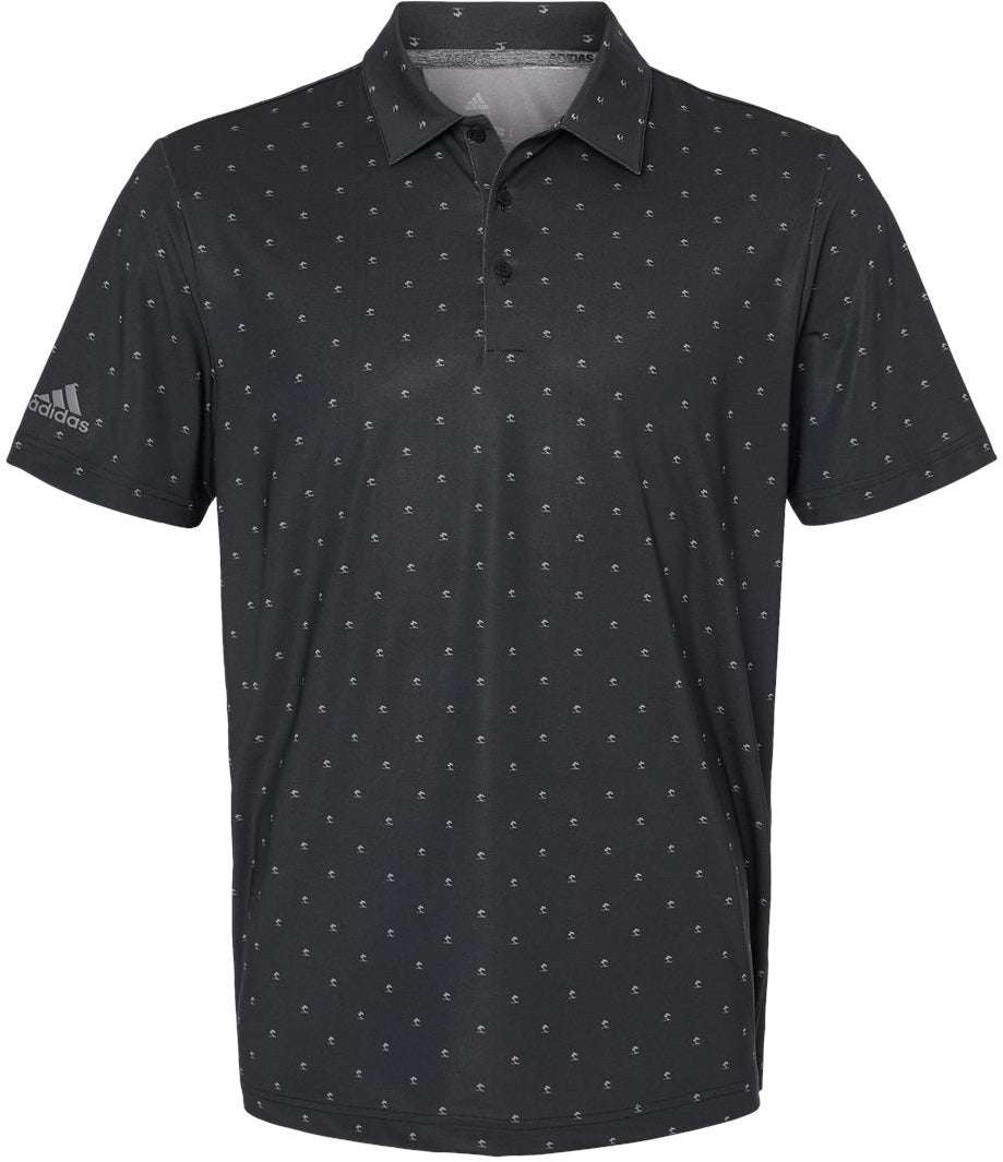 Adidas Pine Tree Polo-Apparel-Adidas-Black/ Grey Three-S-Thread Logic