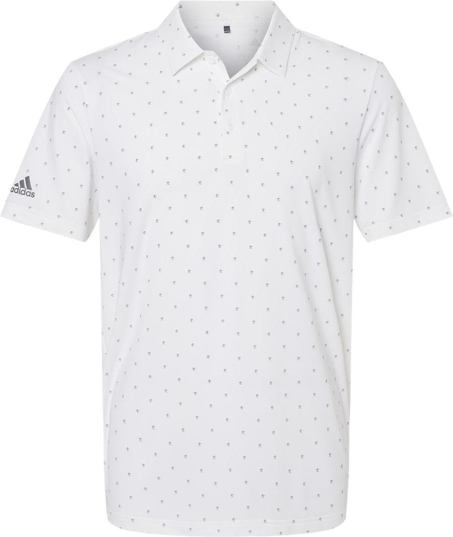 Adidas Pine Tree Polo-Apparel-Adidas-White/ Grey Three-S-Thread Logic