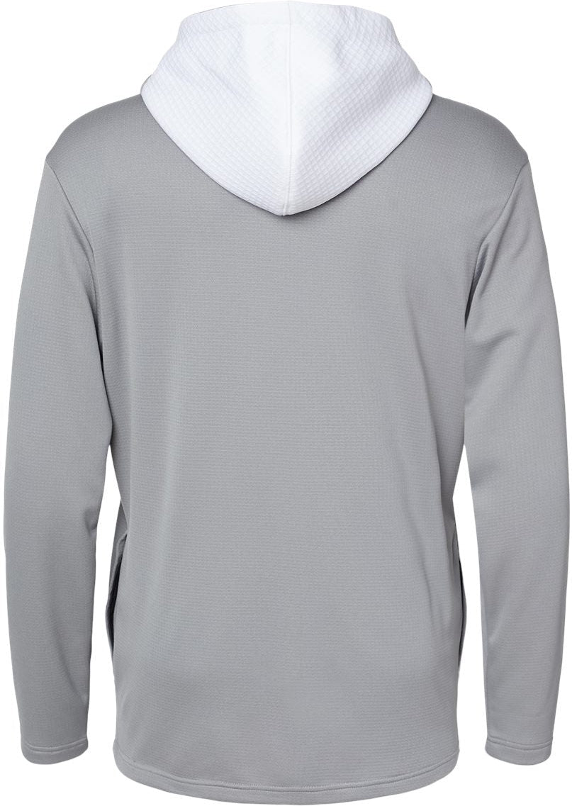 no-logo Adidas Textured Mixed Media Hooded Sweatshirt-Fleece-Adidas-Thread Logic