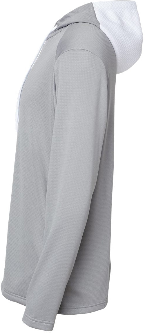 no-logo Adidas Textured Mixed Media Hooded Sweatshirt-Fleece-Adidas-Thread Logic