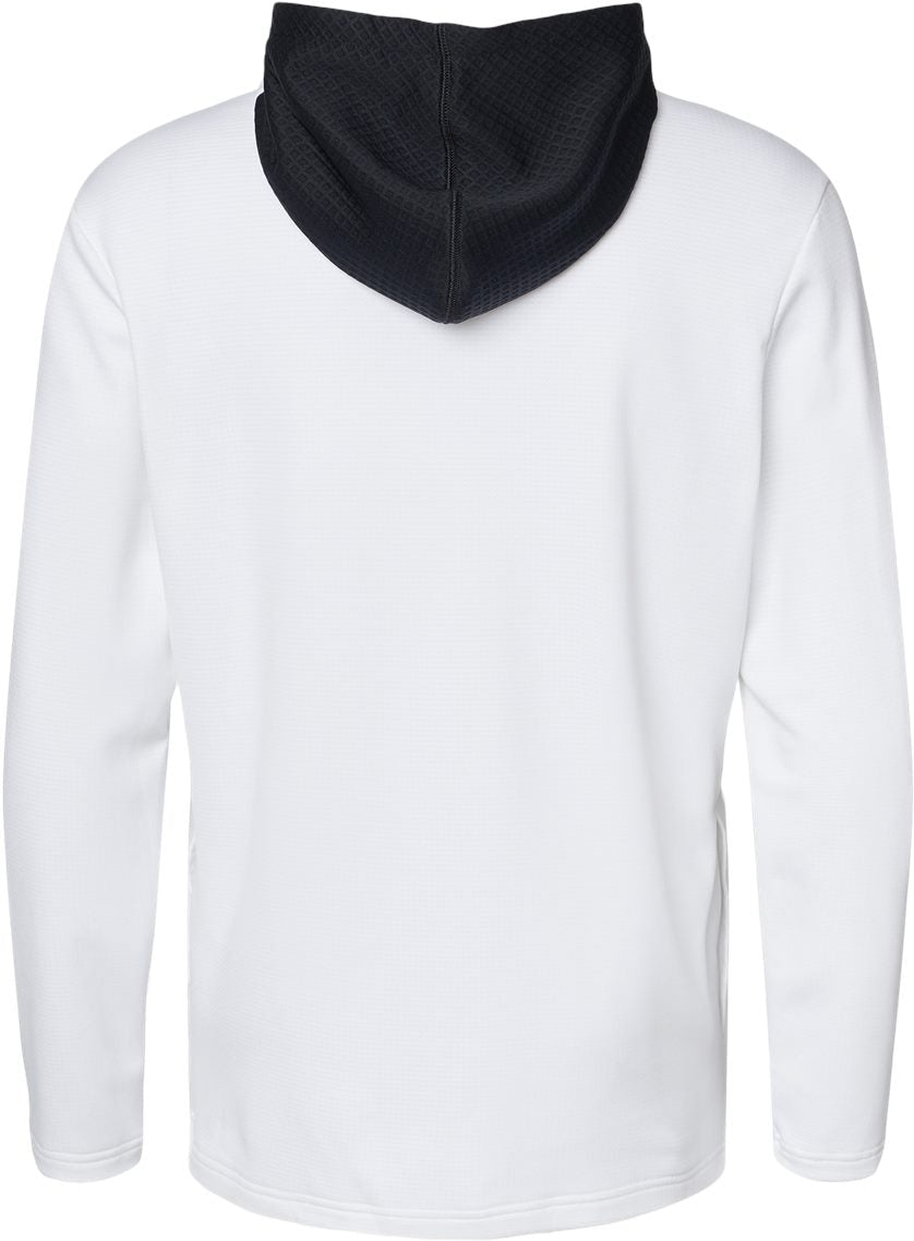 no-logo Adidas Textured Mixed Media Hooded Sweatshirt-Fleece-Adidas-Thread Logic