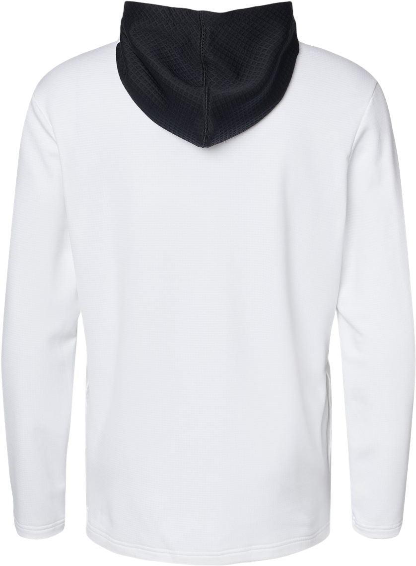 no-logo Adidas Textured Mixed Media Hooded Sweatshirt-Fleece-Adidas-Thread Logic