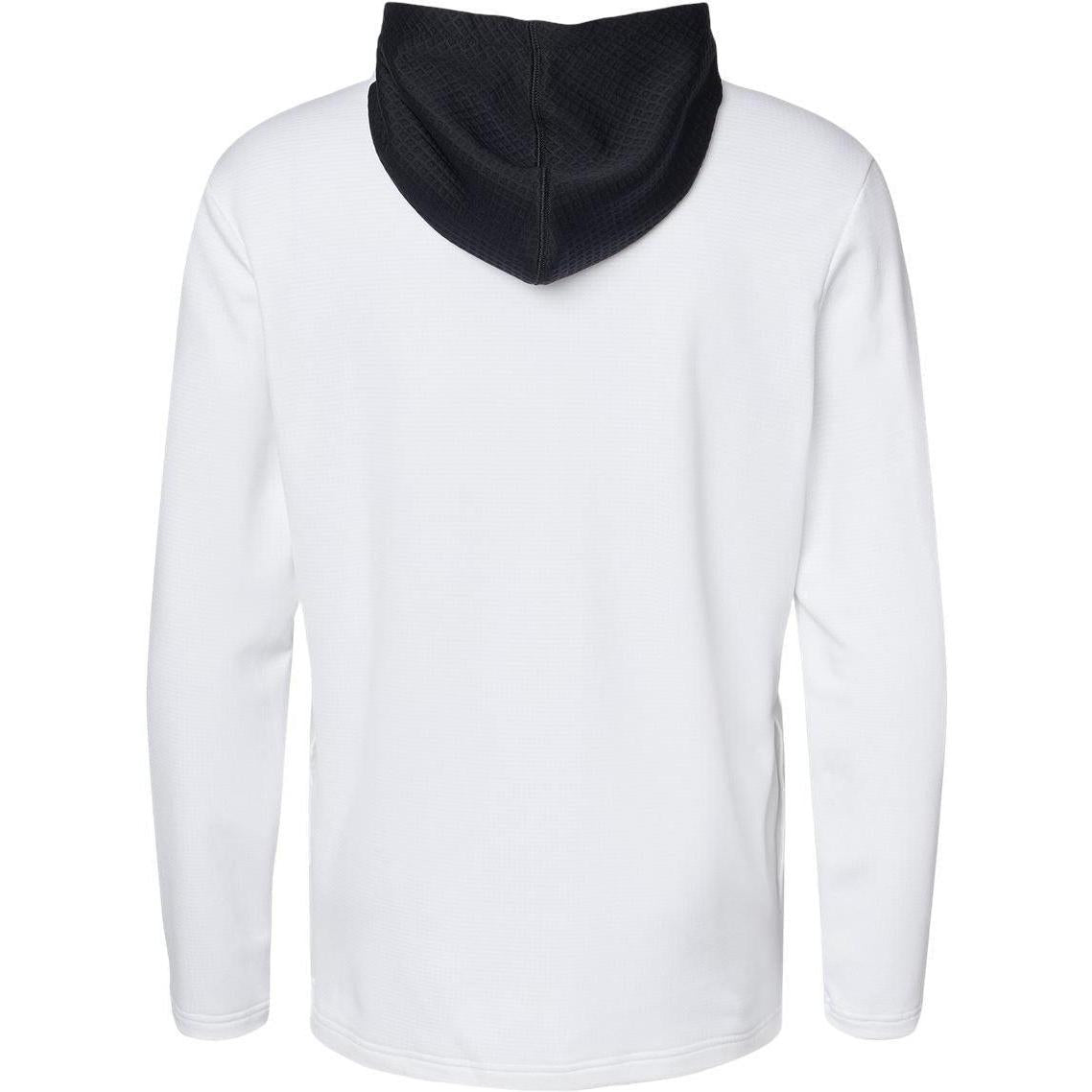 no-logo Adidas Textured Mixed Media Hooded Sweatshirt-Fleece-Adidas-Thread Logic