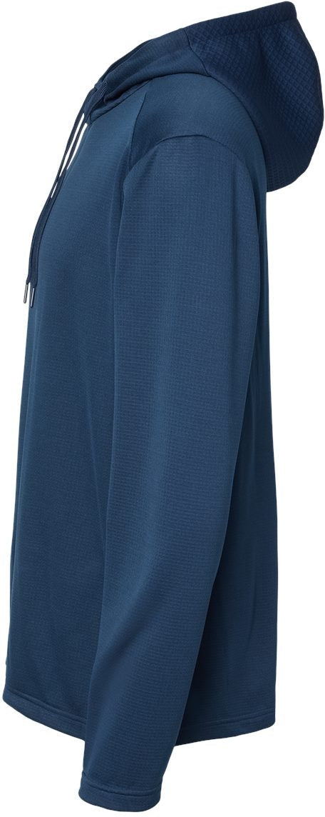 no-logo Adidas Textured Mixed Media Hooded Sweatshirt-Fleece-Adidas-Thread Logic