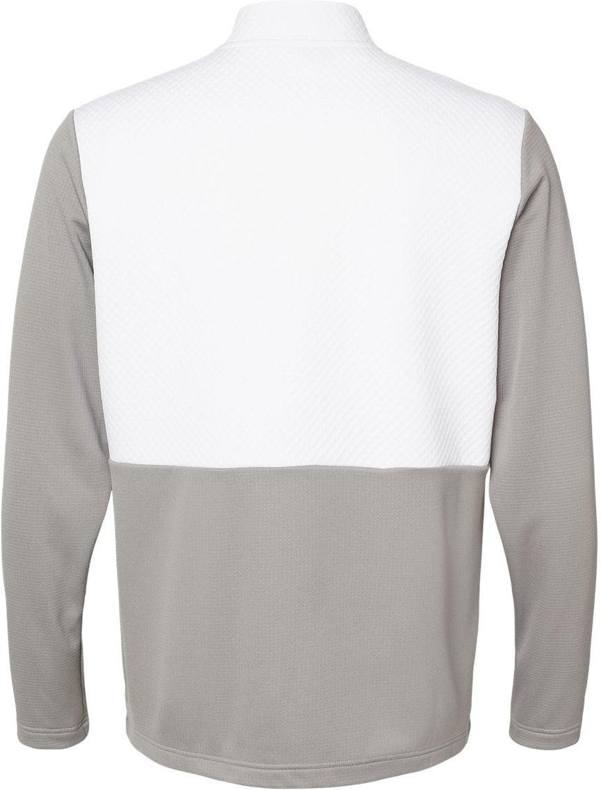 no-logo Adidas Textured Mixed Media Quarter-Zip Pullover-Outerwear-Adidas-Thread Logic