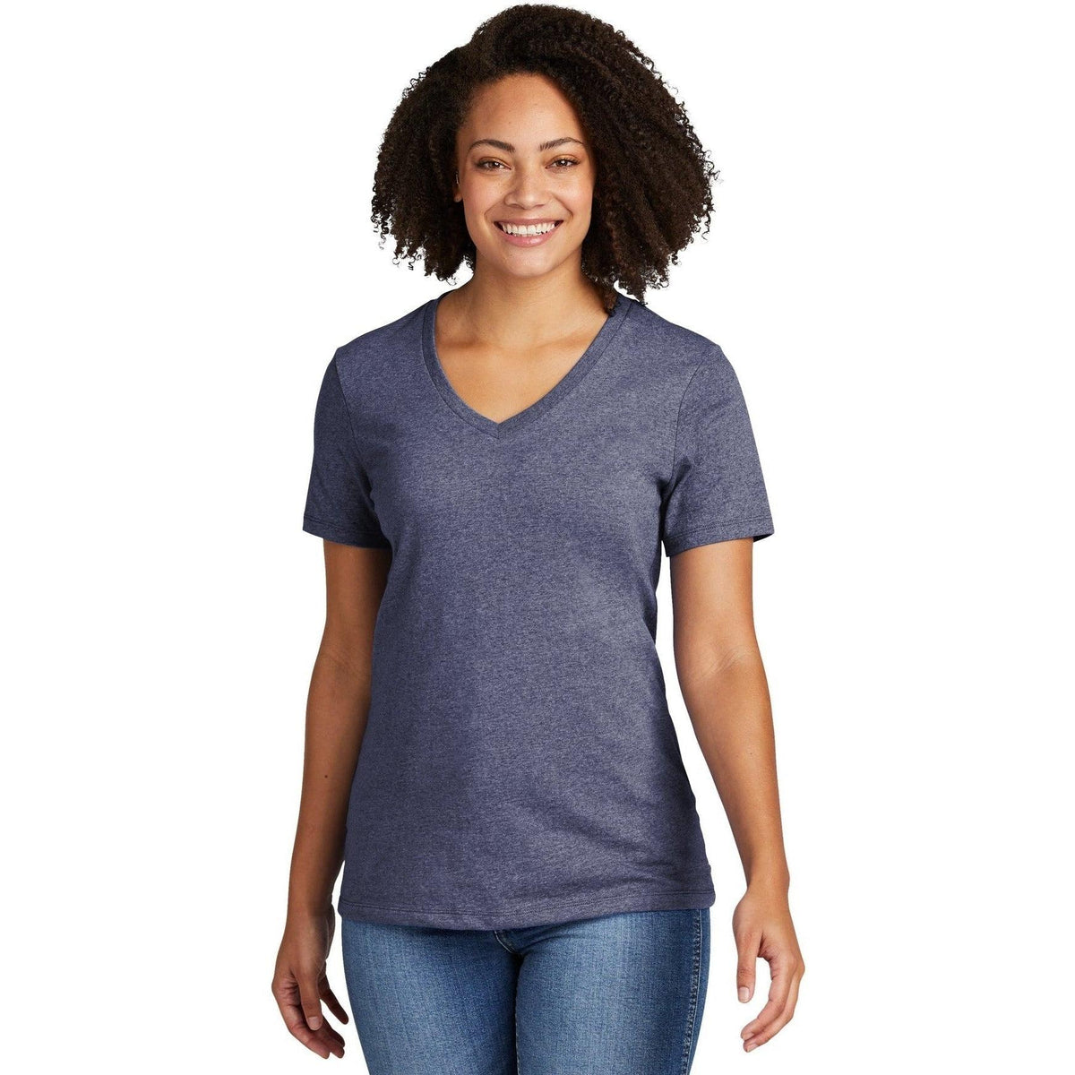no-logo Allmade Ladies Recycled Blend V-Neck Tee-Regular-Allmade-Thread Logic
