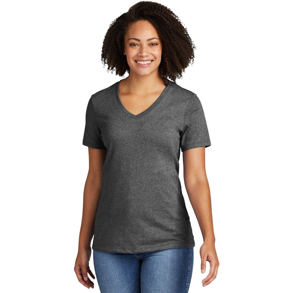 no-logo Allmade Ladies Recycled Blend V-Neck Tee-Regular-Allmade-Thread Logic