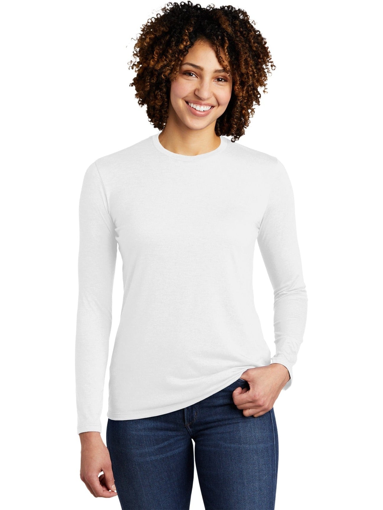 no-logo Allmade Ladies Tri-Blend Long Sleeve Tee-Regular-Allmade-Thread Logic